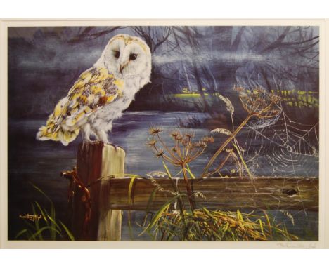 Dorothea Hyde - Barn owl, lithograph, signed and numbered in pencil to the margin 294/850, 39x56cm