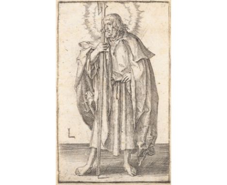 LUCAS VAN LEYDENca. 1494 Leiden - 1533 ebenda'APOSTEL MATTHÄUS' (UM 1511) Kupferstich auf Papier. BM 12 x 7,5 cm. Unten links