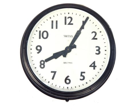 Oversize Smiths Sectric wall clock, mid 20thC, 44.4cm dia