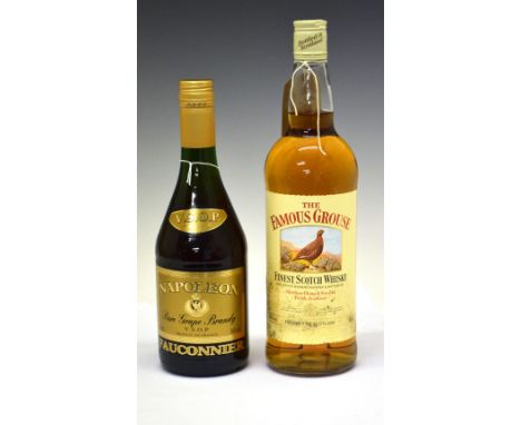 Wines &amp; Spirits - 1 litre bottle The Famous Grouse Finest Scotch Whisky, together with a bottle of VSOP Napoleon Brandy (