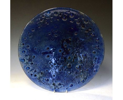 Jo Downs studio glass charger, 46.5cm diameter Condition: **Ceramics &amp; Glass/Oriental - We endeavour to mention any post-