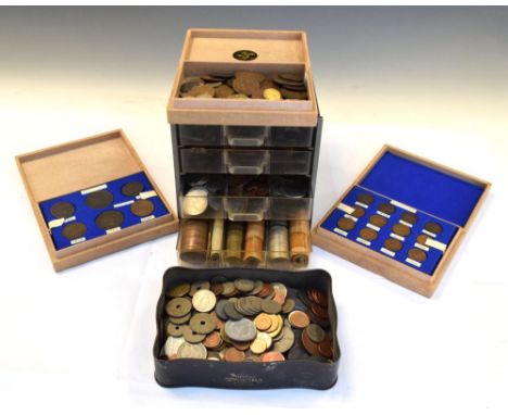 Coins - Quantity of various GB and world coinage including 19th Century examples of Ireland, Guernsey, etc Condition: All coi