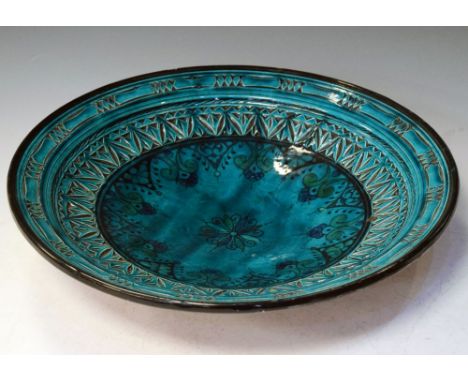Modern North African ceramic dish, 41cm diameter Condition: **Due to current lockdown conditions this is an online-only sale 