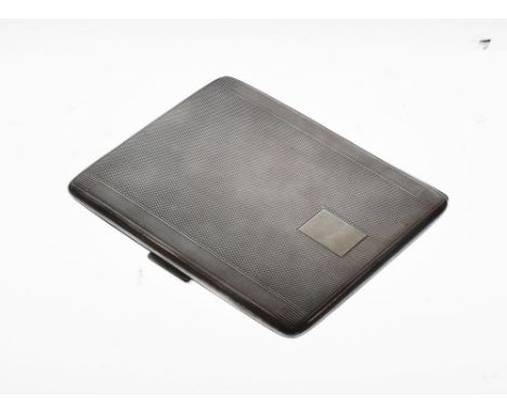 George VI silver cigarette case with engine turned decoration, Birmingham 1940, 135g approx gross Condition: Some light surfa