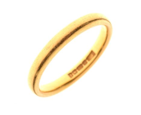 22ct gold wedding band, Birmingham 1960, size N, 4.4g gross approx Condition: General light wear. **Silver, Gold and Jeweller