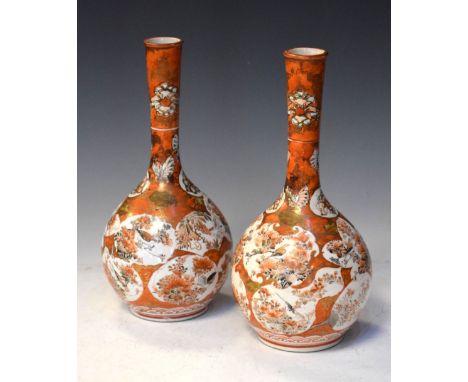 Pair of late 19th/early 20th Century Japanese vases, 29cm high Condition: **Ceramics &amp; Glass/Oriental - We endeavour to m