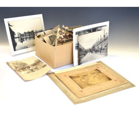 Social History - Collection of assorted early 20th Century photographs to include portrait studies, and 1920's/30's automobil