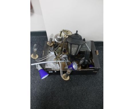 A box of light fittings
