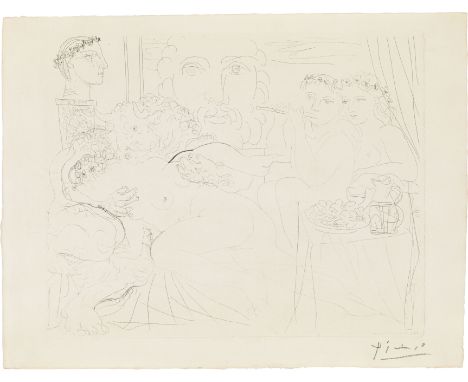 Pablo Picasso"Minotaure caressant une Femme", aus "La Suite Vollard"1933Radierung auf Papier Vergé de Montval mit Wasserzeich