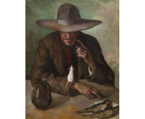 Robin C. AndersenMäusebändigerum 1913Öl auf Leinwand79,5 x 63,5 cmSigniert links mittig: R. C. AndersenSammlung Hofstätter, W
