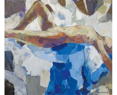 Franz KaindlLiegende1996Öl auf Leinwand80 x 90 cmSigniert und datiert links unten: F. Kaindl. 96Rückseitig auf Leinwand bezei