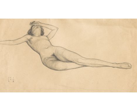 Herbert von Reyl-HanischLiegender Akt1923Bleistift auf Papier29,5 x 54,5 cmDatiert und monogrammiert links unten: 26. 3. / 19