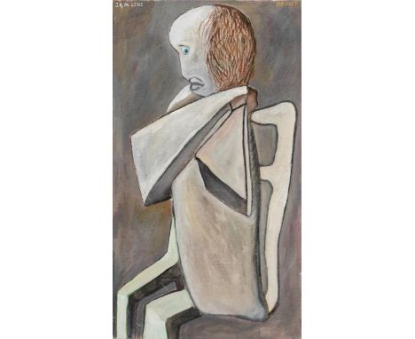 Kurt HüpfnerKatatoniker (J. R. M. Lenz)1998Acryl auf Leinwand; gerahmt72 x 40 cmBezeichnet links oben: J. R. M. LENZSigniert 