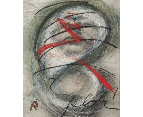 Arnulf RainerTotenmaske (Chopin)späte 1970er JahreFotografie, überarbeitet; gerahmt60 x 50 cm (Blattmaß)Monogrammiert links u