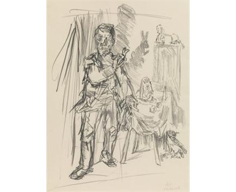 Oskar KokoschkaDie magische Form (Der Zauberer)1951Kreidelithografie52 x 38,5 cm (Passep.-Ausschnitt)Nummeriert und handsigni