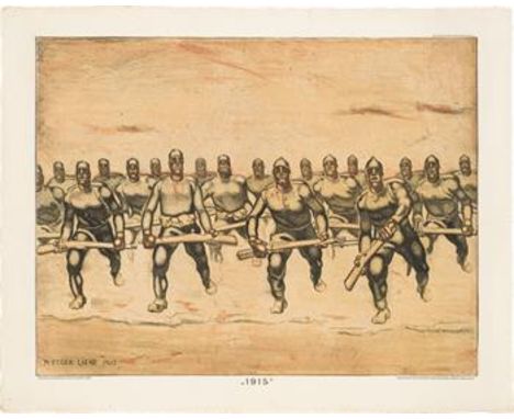 Albin Egger-Lienz"1915", Prämienblatt der Gesellschaft für vervielfältigende Kunst, Wien1915Originallithografie, ungerahmt72 
