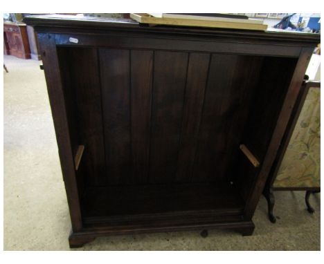 OAK FRAMED OPEN FRONTED ADJUSTABLE SHELF BOOKCASE   