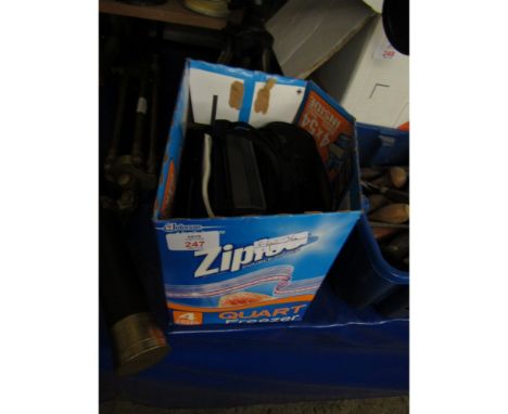 SMALL BOX CONTAINING POLAROID CAMERA ETC   