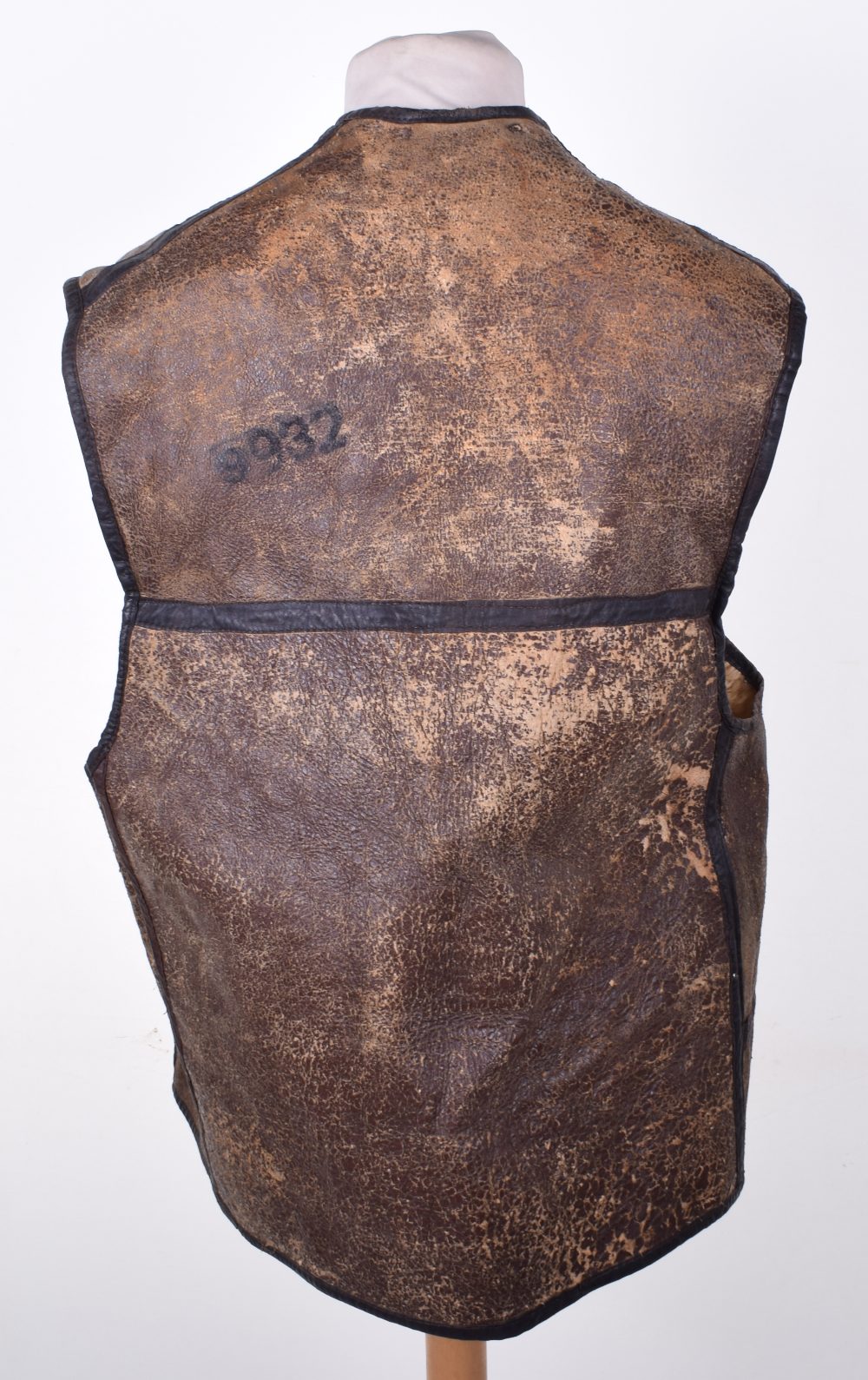 British Leather Jerkin, of brown leather panelled jerkin with pressed ...