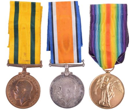 Hampshire Regiment Territorial Force War Medal Trio, Territorial Force War Medal awarded to “1446 PTE. H. WINDEBANK. HAMPS. R