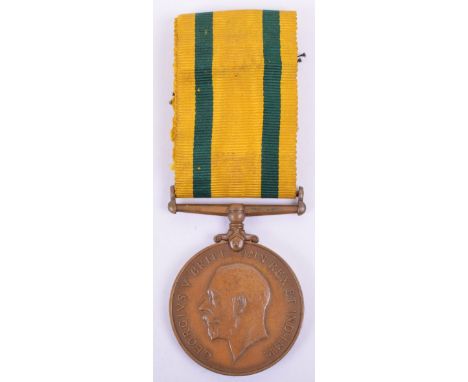 WW1 Wiltshire Regiment Territorial Force War Medal, awarded to “1814. PTE. W. BARTON. WILTS. R.” Medal is complete with ribbo