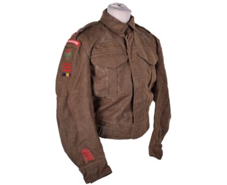 WW2 1/4th Battalion South Lancashire Regiment 55th (West Lancashire) Infantry Division Officers Battle Dress Blouse, 1937 pat