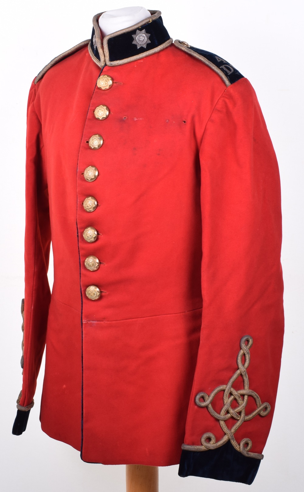 4th (Royal Irish) Dragoon Guards Full Dress Tunic, scarlet cloth tunic ...