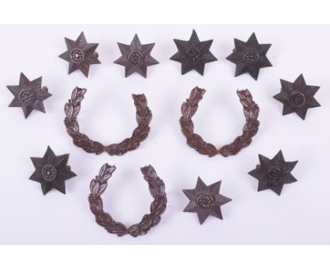 Scarce ATS Metal Rank Insignia, being various stars and wreaths in bronze with lug fittings to the reverse. (12 items) 