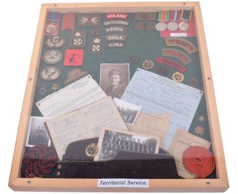Display of WW2 Women’s Auxiliary Territorial Service (A.T.S) Items, including officers gilt cap badge, officers bronze cap ba