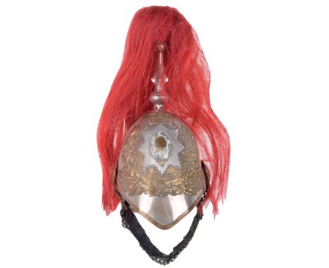 Elizabeth II Troopers Dress Helmet of the Royal Horse Guards (Blues & Royals) Household Cavalry, early post 1953 example, whi