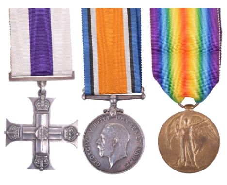 A Fine Great War Buckinghamshire Battalion Trench Mortar Officers Military Cross Group  of Three Awarded for the Austrian Att