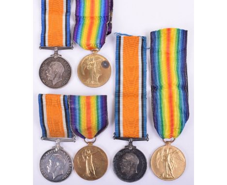 3x WW1 Medal Pairs, all being British War and Victory medal pairs, awarded to “290730 PTE C HOWORTH L N LAN R”, “218917 DVR J