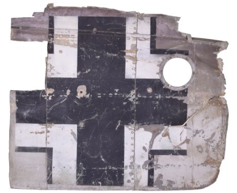 WW2 German Luftwaffe Aircraft Balkan Cross Section Cut From Underside of Wing, fantastic large section of German crashed airc