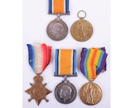 WW1 1914-15 Star Medal Trio & WW1 Medal Pair of the Ford Family, 1914-15 Star, “13733 PTE. J. FORD. E. LANC. R.” British War 