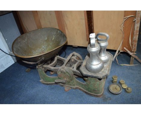 Large Grocer's Shop Scales plus Weights 