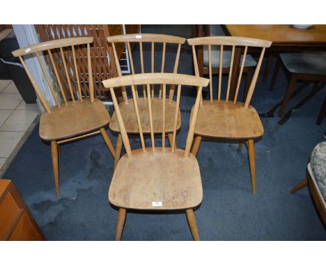 Four Ercol Dining Chairs (Well Used Condition)