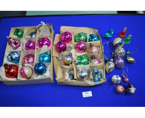 Three Boxes of Vintage Christmas Decorations 