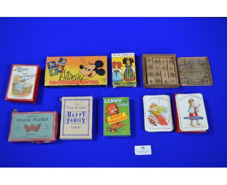 Vintage Card Games, Happy Families, Disney Dominoes, etc. 