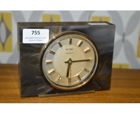 Metamec Marble Effect Quartz Mantel Clock 