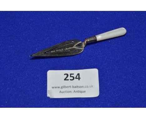 Hallmarked Sterling Silver Trowel Bookmark