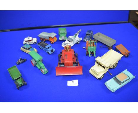 Dinky Bulldozer, Forklift Truck, Steam Roller, etc. 