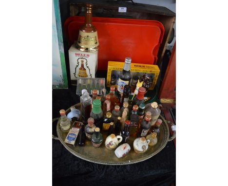 Vintage Alcoholic Miniature, Bell Whiskey Bottle, Brewery Trays, etc. 