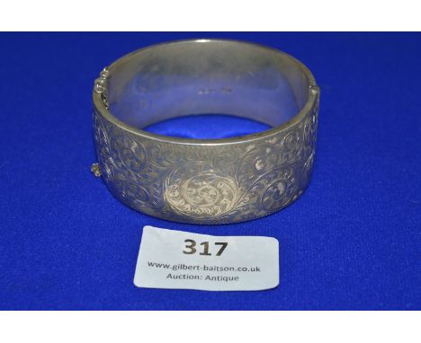 Hallmarked Sterling Silver Bangle 