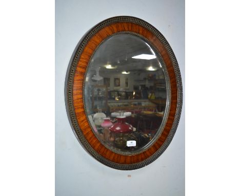 Beveled Edge Oval Wall Mirror 