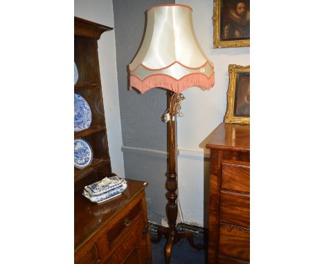 Mahogany Standard Lamp 