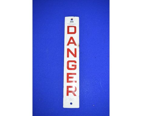 Small Enamel Danger Sign 