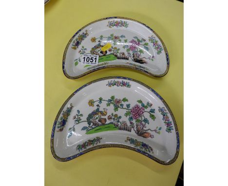 2x Spode Oriental Patterned Dishes 