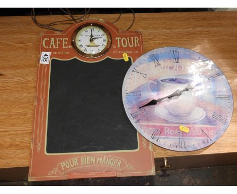 Clock Chalkboard and Wall Clock 