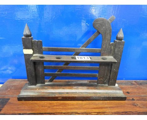 Treen Pipe Stand in the form of a Gate 