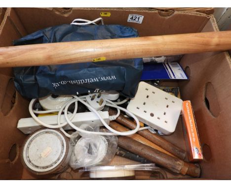 Box of Misc - Tools, Extension Leads etc 